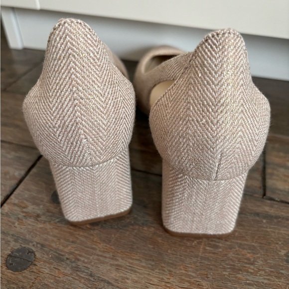 Cole Haan Caia Pumps Light Tan Herringbone Pattern Size 6.5 Spring - Picture 5 of 6